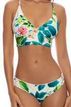 FLORAL BABY - Cross Back Bustier Top & Seamless Full Ruched Back Bottom • Multicolor