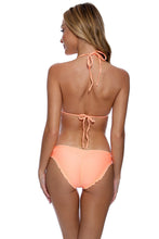COSITA BUENA - Wavy Triangle Top & Full Ruched Back Bottom • Miami Peach