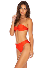 COSITA BUENA - Underwire Push Up Bandeau Top & High Leg Banded Waist Bottom • Sangrita