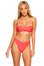 COSITA BUENA - Underwire Push Up Bandeau Top & High Leg Banded Waist Bottom • Bombshell Red