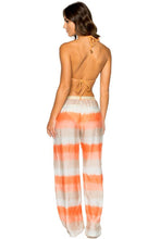 COSITA BUENA - Zig Zag Knotted Cut Out Triangle Top & Silk Boho Pants • Melon