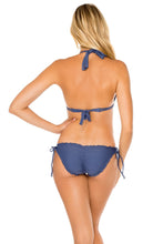 COSITA BUENA - Halter Triangle Top & Wavey Ruched Back Full Tie Side Bottom • Azulejos