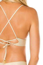 COSITA BUENA - Cross Back Bustier Top & Drawstring Ruched  Bottom • Gold Rush Campaign