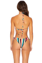 GOLDMINE - Triangle Top & Wavey Ruched Back Tie Side Bottom • Multicolor