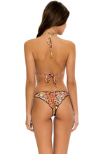 GARDEN NIGHTS - Triangle Top & Wavey Ruched Back Tie Side Bottom • Multicolor