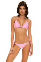PINK WISHIN - Triangle Top & Wavey Ruched Back Tie Side Bottom • Pink