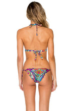 PACHANGA - Adj Front Molded Tri Halter & Wavey Tie Side Ruched • Multicolor