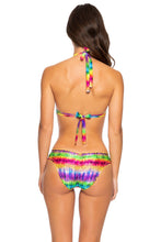 AFTERGLOW - Triangle Halter Top & Seamless Full Ruched Back Bottom • Multicolor