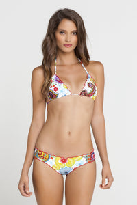 TEQUILA Y SAL - Wavey Triangle Top & Full Ruched Back Bottom • Multicolor