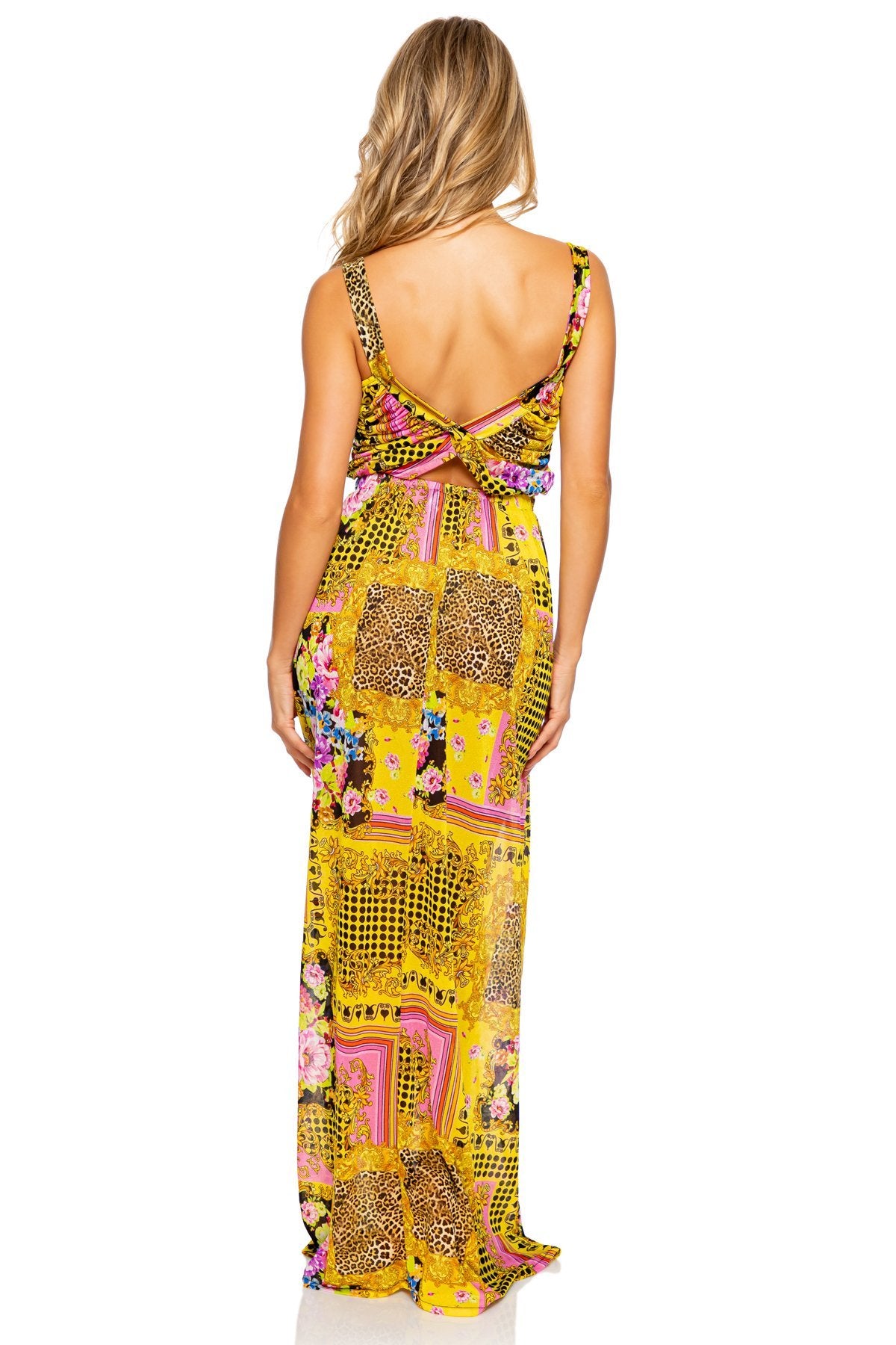 BACK  IN TIME - Timeless Cut Out Long Dress • Multicolor