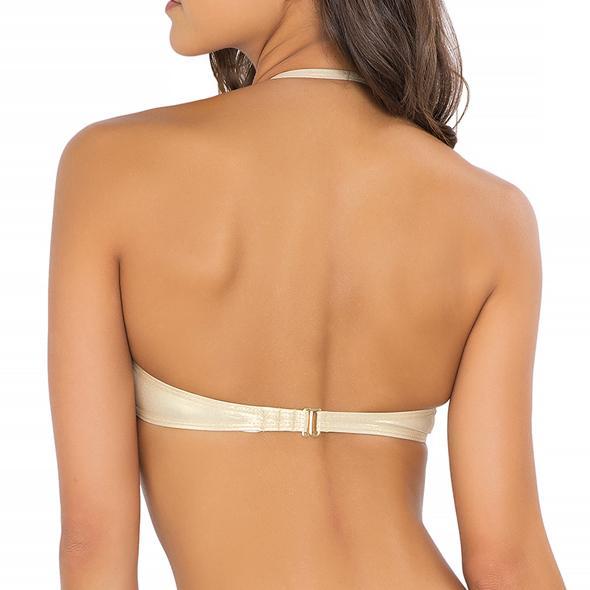 MOON OVER MIAMI - Ruched Underwire Push Up Bandeau Top