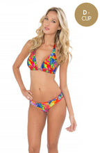 MUNDO DE COLORES - Triangle Halter Top & Full Ruched Back Bottom • Multicolor