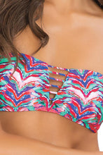 BESOS DE SAL - Strappy V Cut Out Bandeau Top & Strappy Cut Out Tiny Bottom • Multicolor