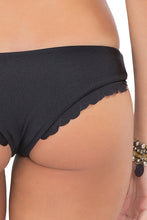 SI SOY SIRENA - Scalloped Triangle Top & Scalloped Back Minimal Coverage Bottom • Black