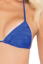 SI SOY SIRENA - Scalloped Triangle Top & Scalloped Back Minimal Coverage Bottom • Electric Blue