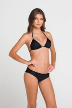 SI SOY SIRENA - Scalloped Triangle Top & Scalloped Back Sassy Cheeks Bottom • Black