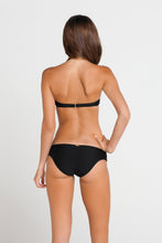 SI SOY SIRENA - Scalloped Underwire Push Up Bandeau Top & Scalloped Full Bottom • Black