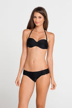 SI SOY SIRENA - Scalloped Underwire Push Up Bandeau Top & Scalloped Full Bottom • Black