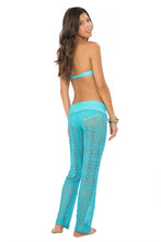 SI SOY SIRENA - Scalloped Underwire Push Up Bandeau Top & Poolside Pants • Aruba Blue