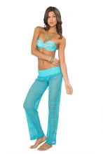 SI SOY SIRENA - Scalloped Underwire Push Up Bandeau Top & Poolside Pants • Aruba Blue