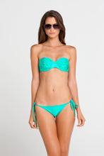 SI SOY SIRENA - Scalloped Underwire Push Up Bandeau Top & Scalloped Back Tie Side Ruched Full Bottom • Sexy Siren