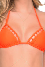 VERANO DE RUMBA - Suspended Strings Triangle Top & Strappy Front Side Moderate Bottom • Flame