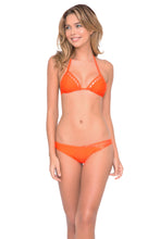 VERANO DE RUMBA - Suspended Strings Triangle Top & Strappy Front Side Moderate Bottom • Flame