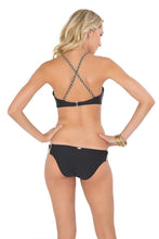 CHAMPAGNE SPARKLE - Intertwine Scoop Halter Top & Intertwine Full Bottoms • Black