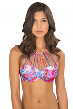 AMANECER - Underwire Push Up Bandeau Top & Strappy Brazilian Ruched Back Bottom • Multicolor