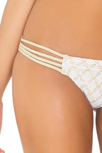 DIAMANTES DE CORAL - Crochet Sheer Front Underwire Push Up & Multi Braid Brazilian Ruched Back Bottom • White