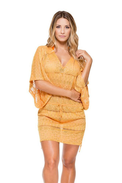OBSESSION - Cabana V Neck Dress • Cuban Sunset
