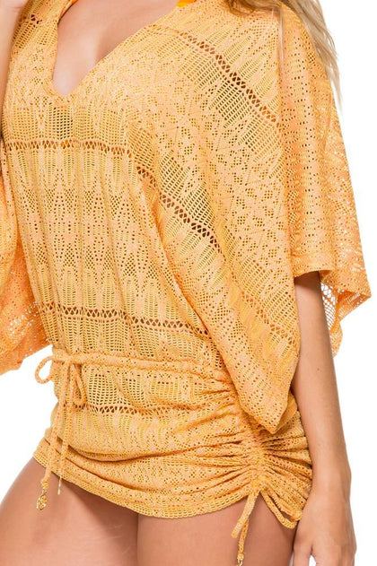 OBSESSION - Cabana V Neck Dress • Cuban Sunset