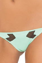 FOR YOUR EYES ONLY - Net Insert Halter Top & Net Sides Brazilian Ruched Back Tie Side • Mint Convertible