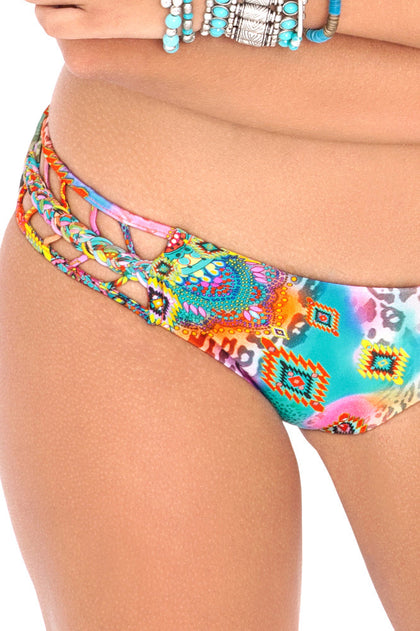 BOHO CHIC - Strings To Braid Halter Top & Full Bottom • Multicolor