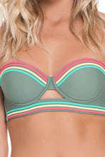 UNSTOPPABLE - Colored Strings Underwire Bandeau Top & Multi Strings Full Bottom • Army
