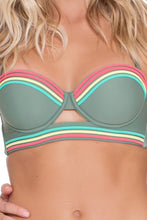 UNSTOPPABLE - Colored Strings Underwire Bandeau Top & Colored Strings Moderate Bottom • Army