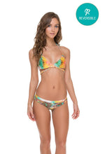 SOL MULTICOLOR - Cross Over Halter Top & Cut Out Reversible Cheeky Bottom • Multicolor