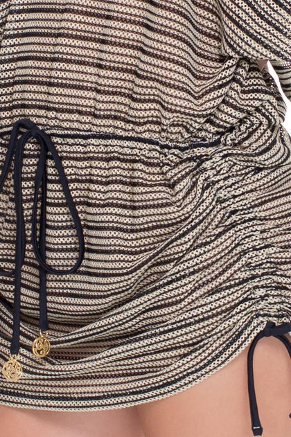 DESERT BABE - Cabana V Neck Dress • Black