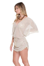 DESERT BABE - Cabana V Neck Dress • White
