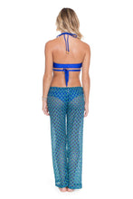 BLUE KISS - Cross Over Halter Top & Beach Pant • Electric Blue