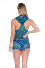 BLUE KISS - Hoodie Romper • Electric Blue