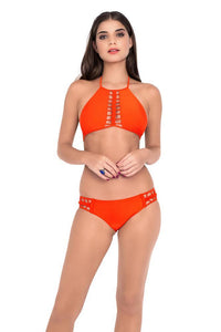 KISS THE WAVE - Strings To Braid Halter Top & Full Bottom • Caliente