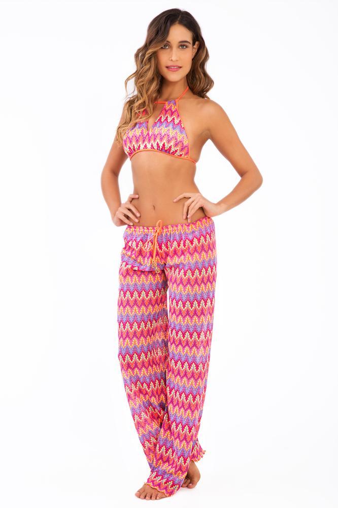 SONG OF THE SEA - Key Hole Halter Top & Beach Pant • Multicolor