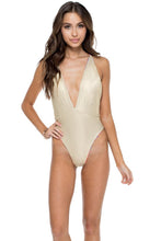 BELLAMAR - Deep V Crossed Back One Piece • Multicolor