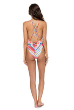 BELLAMAR - Deep V Crossed Back One Piece • Multicolor
