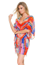 BELLAMAR - Cabana V Neck Dress • Multicolor