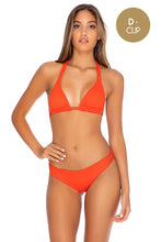 ORILLAS DEL MAR - Triangle Halter Top & Full Bottom • Fuego
