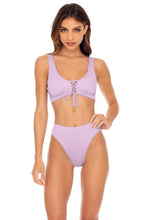 ORILLAS DEL MAR - Laceup Bralette & High Leg Banded Waist Bottom • Unicorn