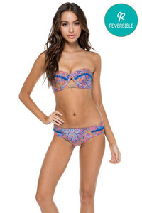 CANDELA - Cut Out Underwire Top & Stitched Straps Moderate Bottom • Multicolor