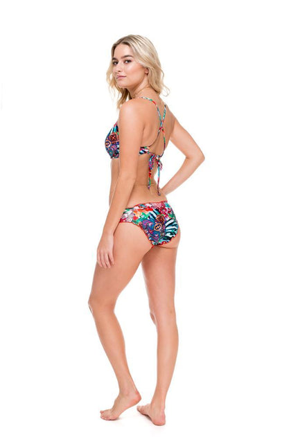 LIKE A FLAME - Underwire Adjustable Top & Full Ruched Back Bottom • Multicolor